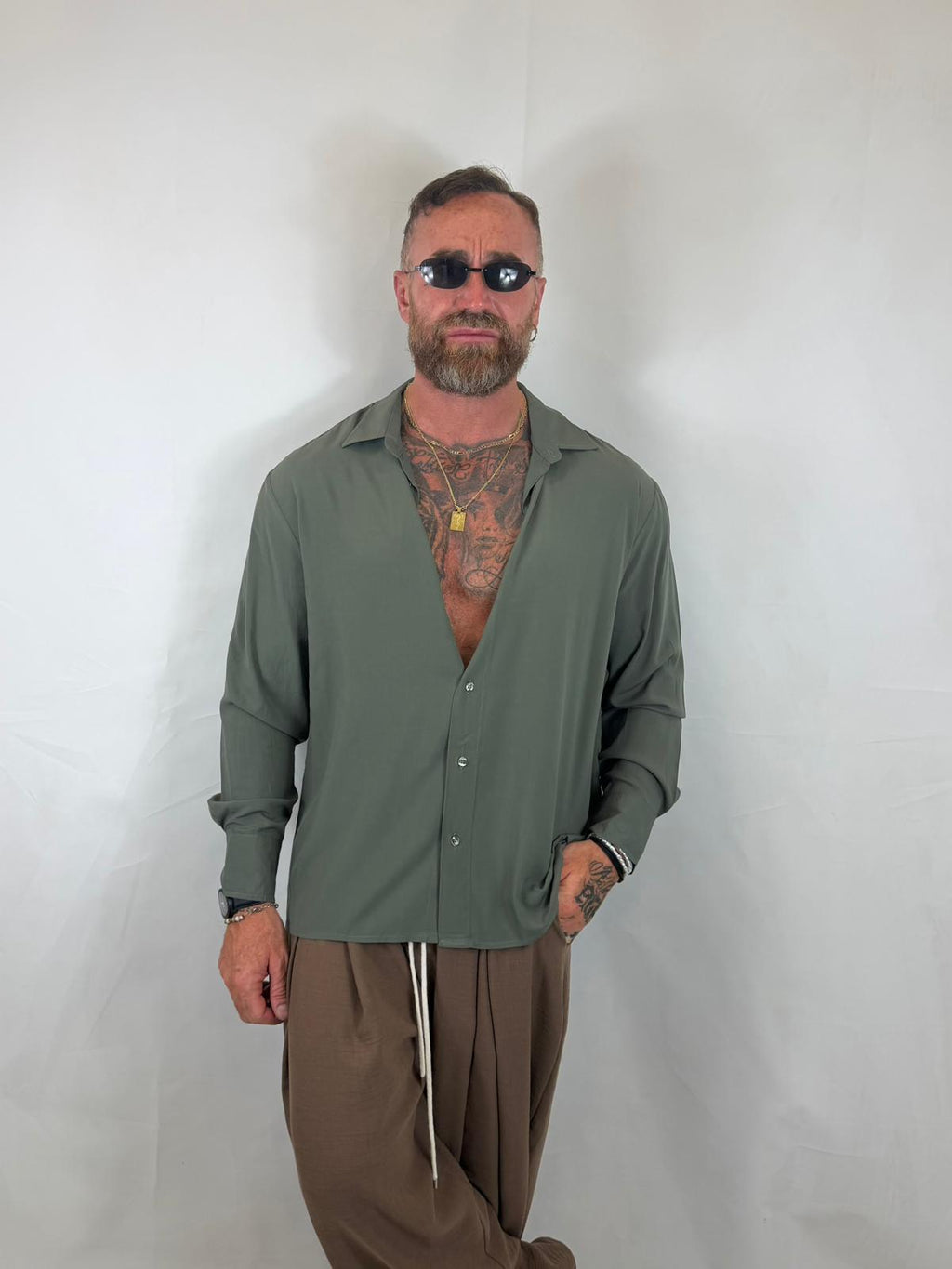 Camicia simil/seta over