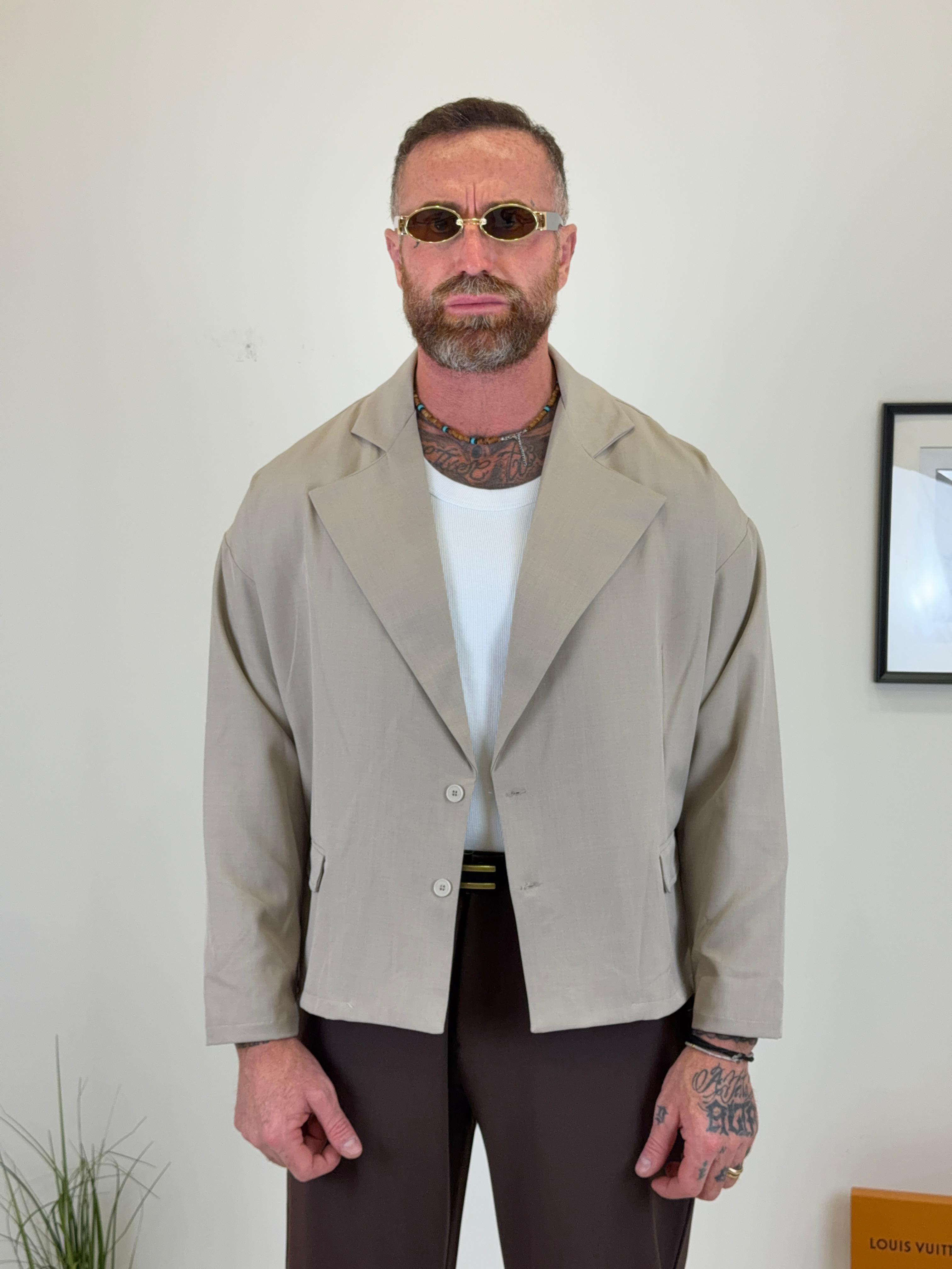 Giacca crop oversize