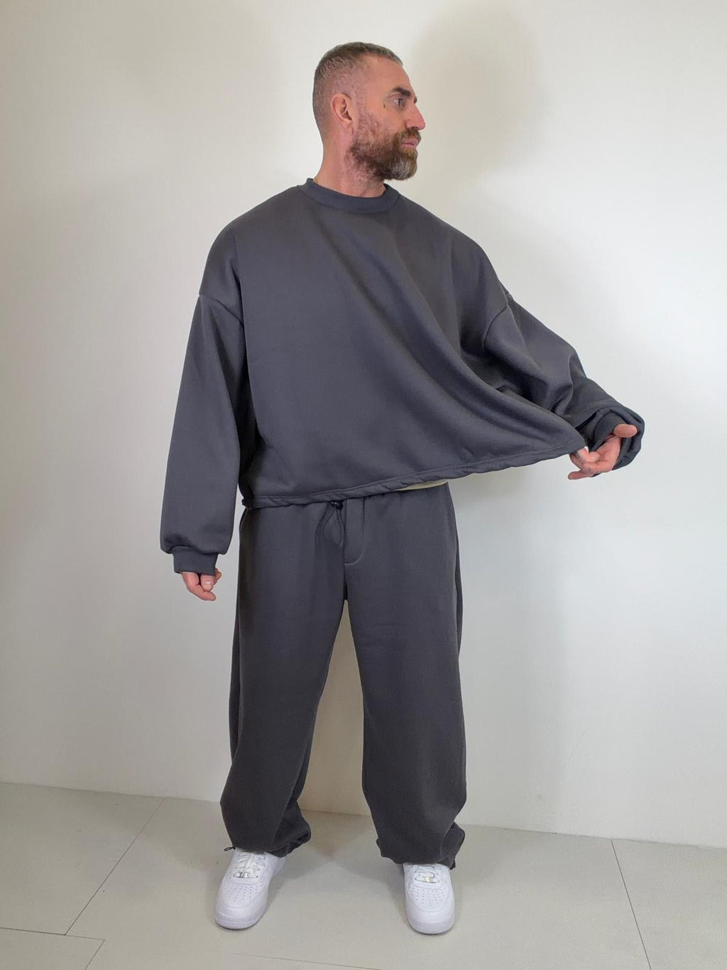 Tuta big over piombo