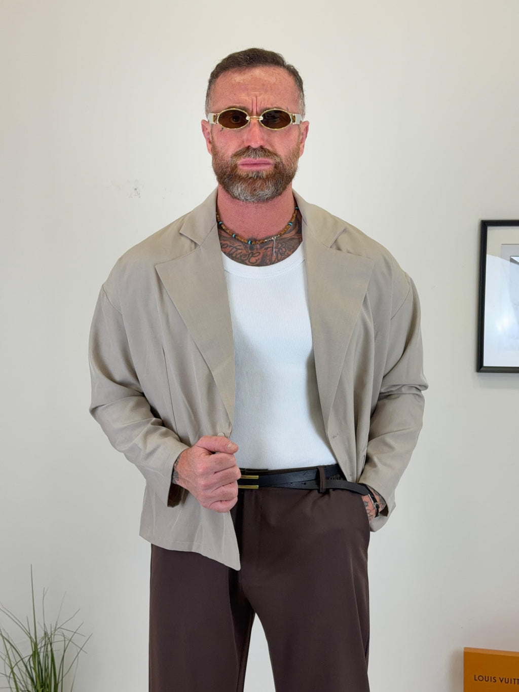 Giacca crop oversize