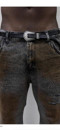 Cintura cowboy in vera pelle