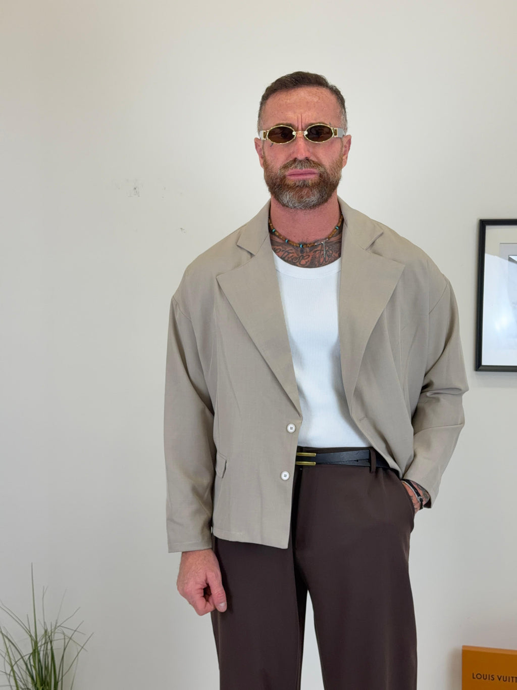 Giacca crop oversize