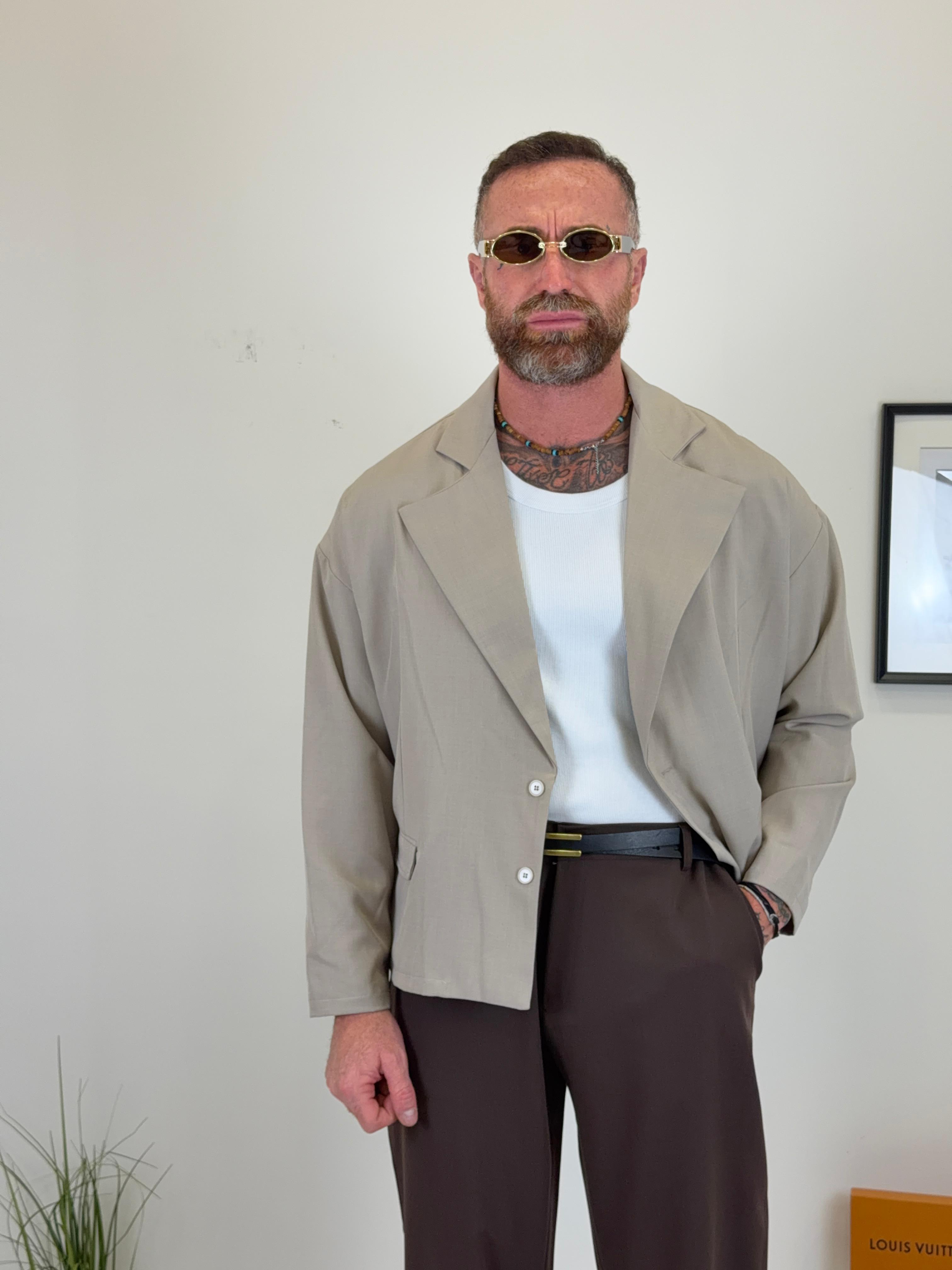 Giacca crop oversize