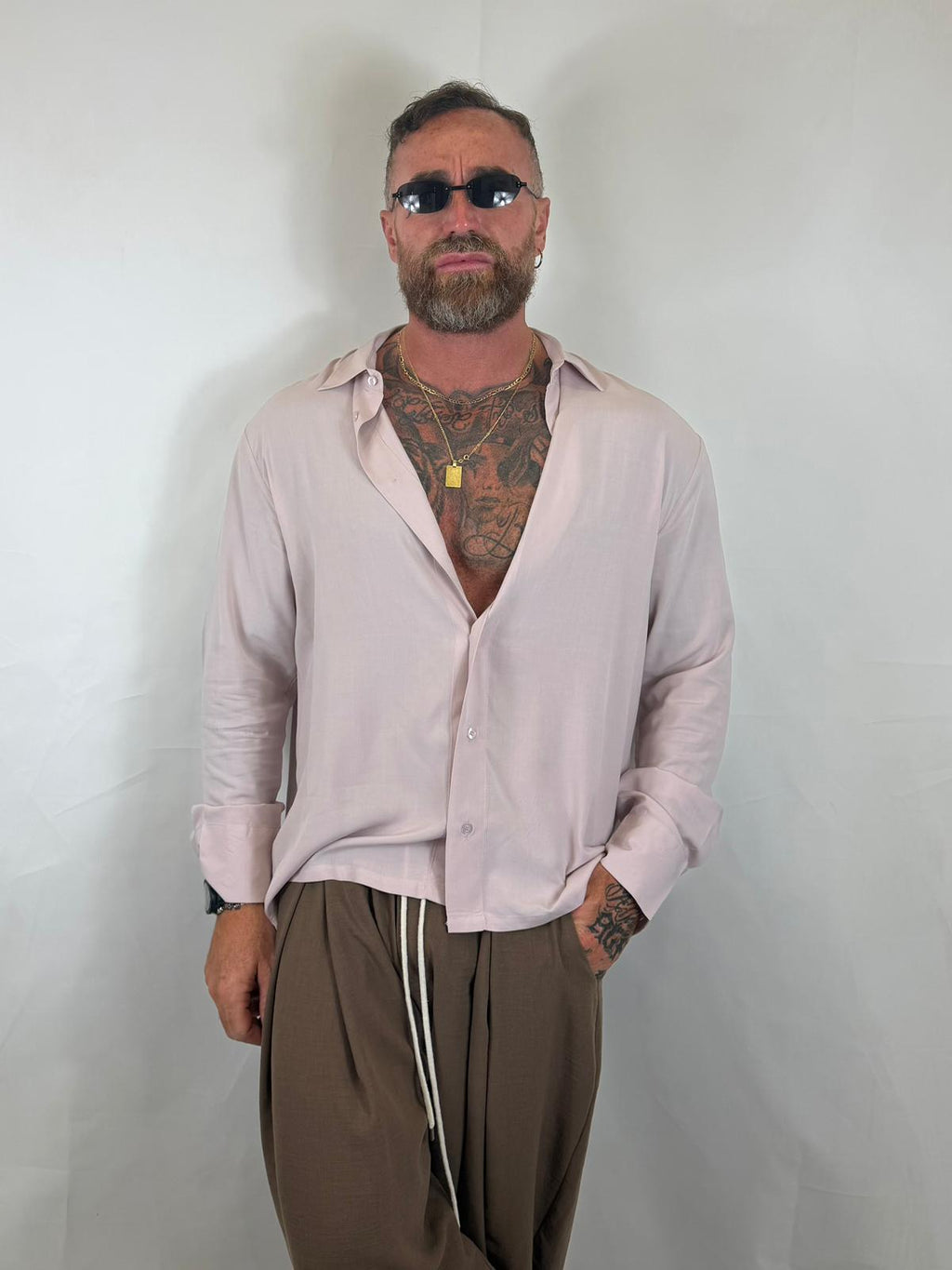 Camicia simil/seta over