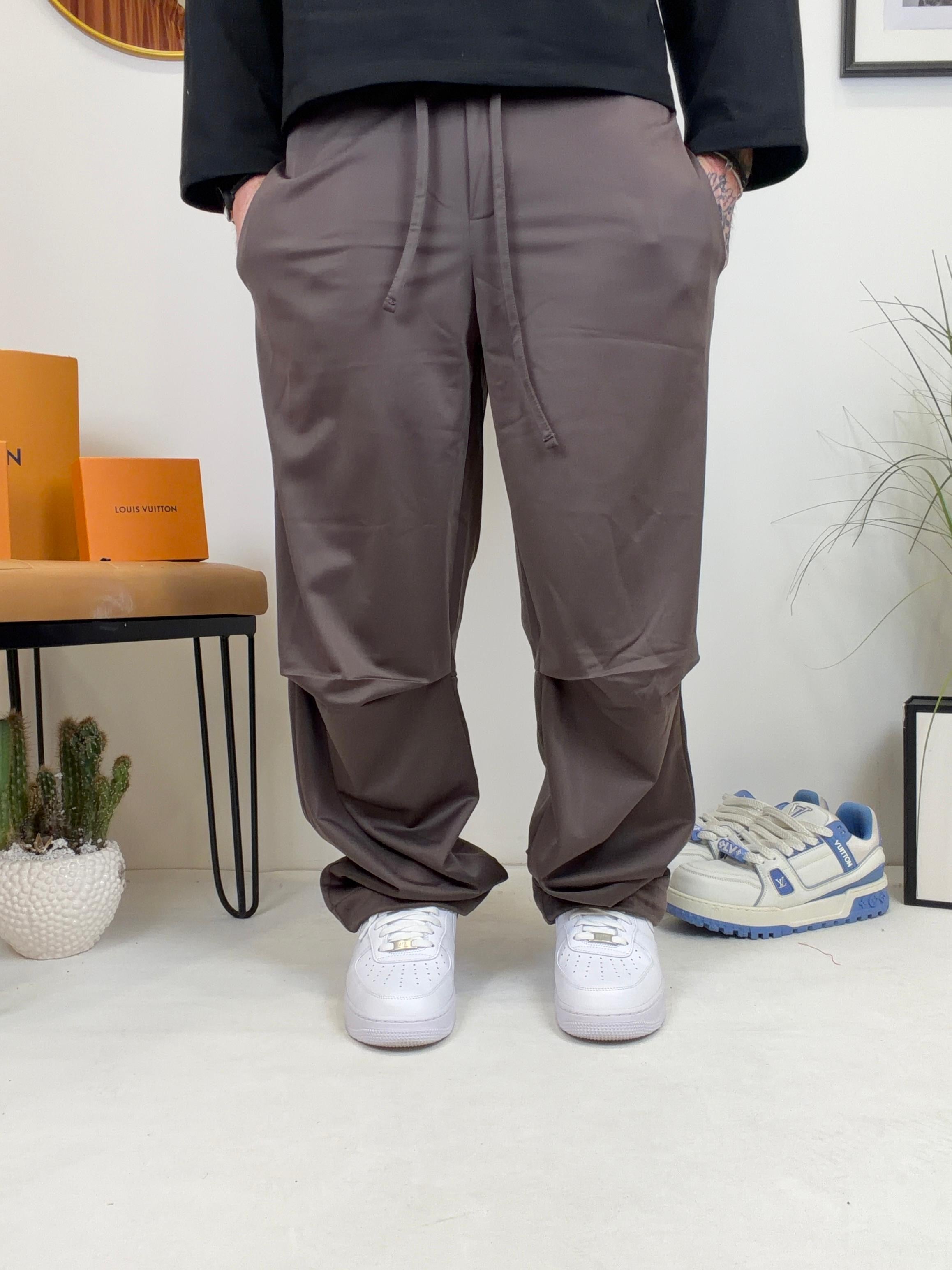 Pantalone oversize acetato