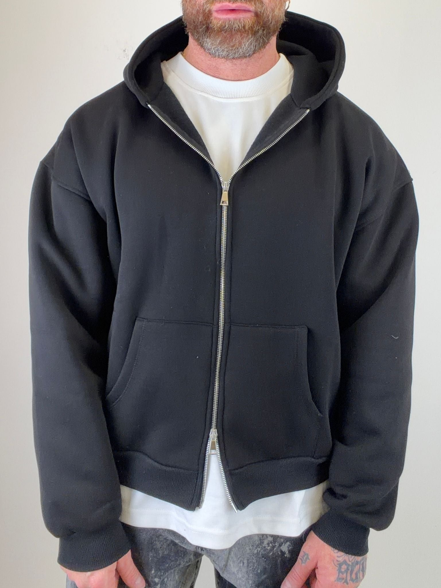 Felpa oversize zip