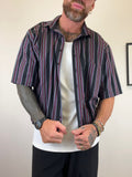 Camicia crop a righe