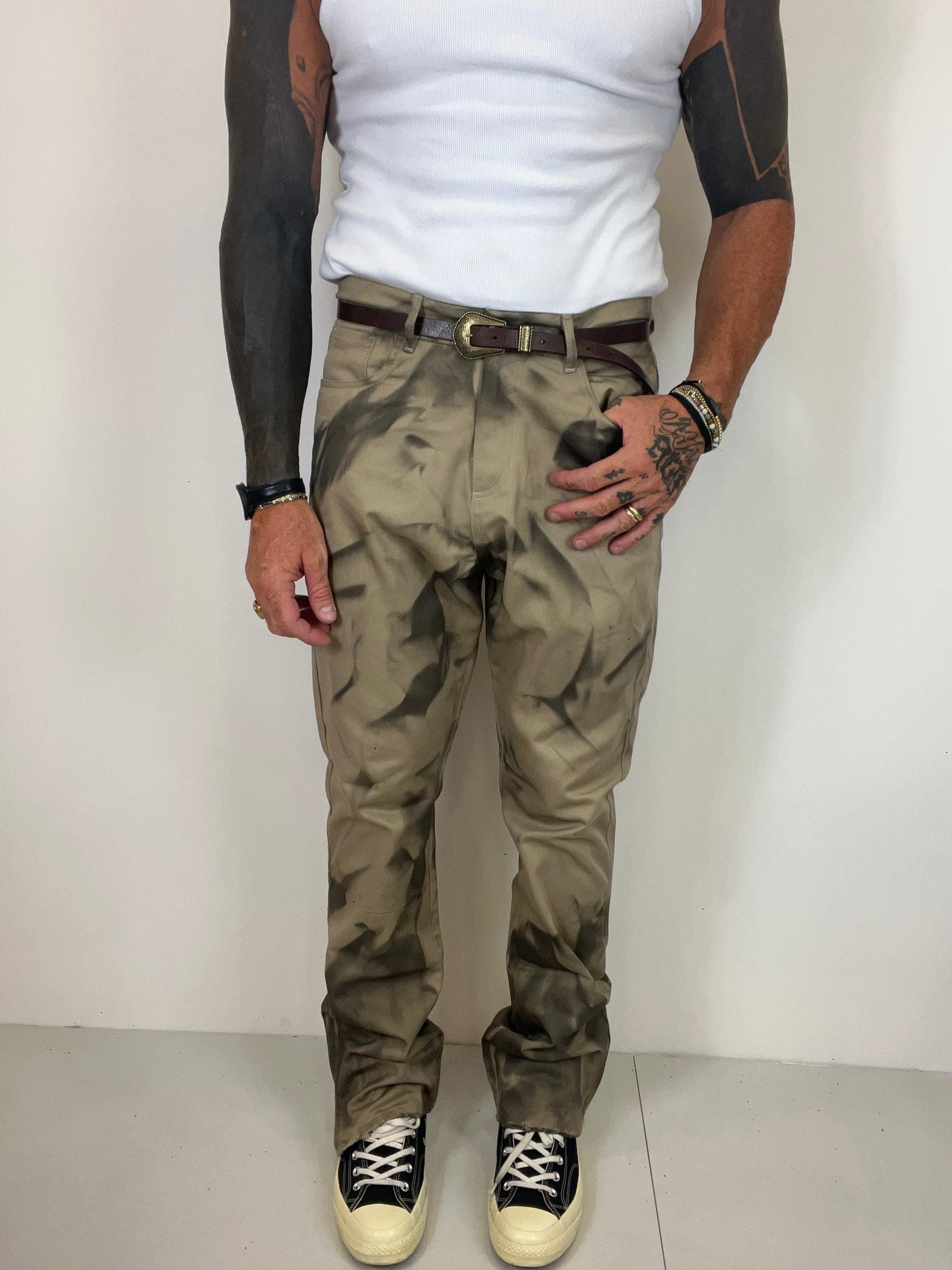 Pantalone flare zip Desert