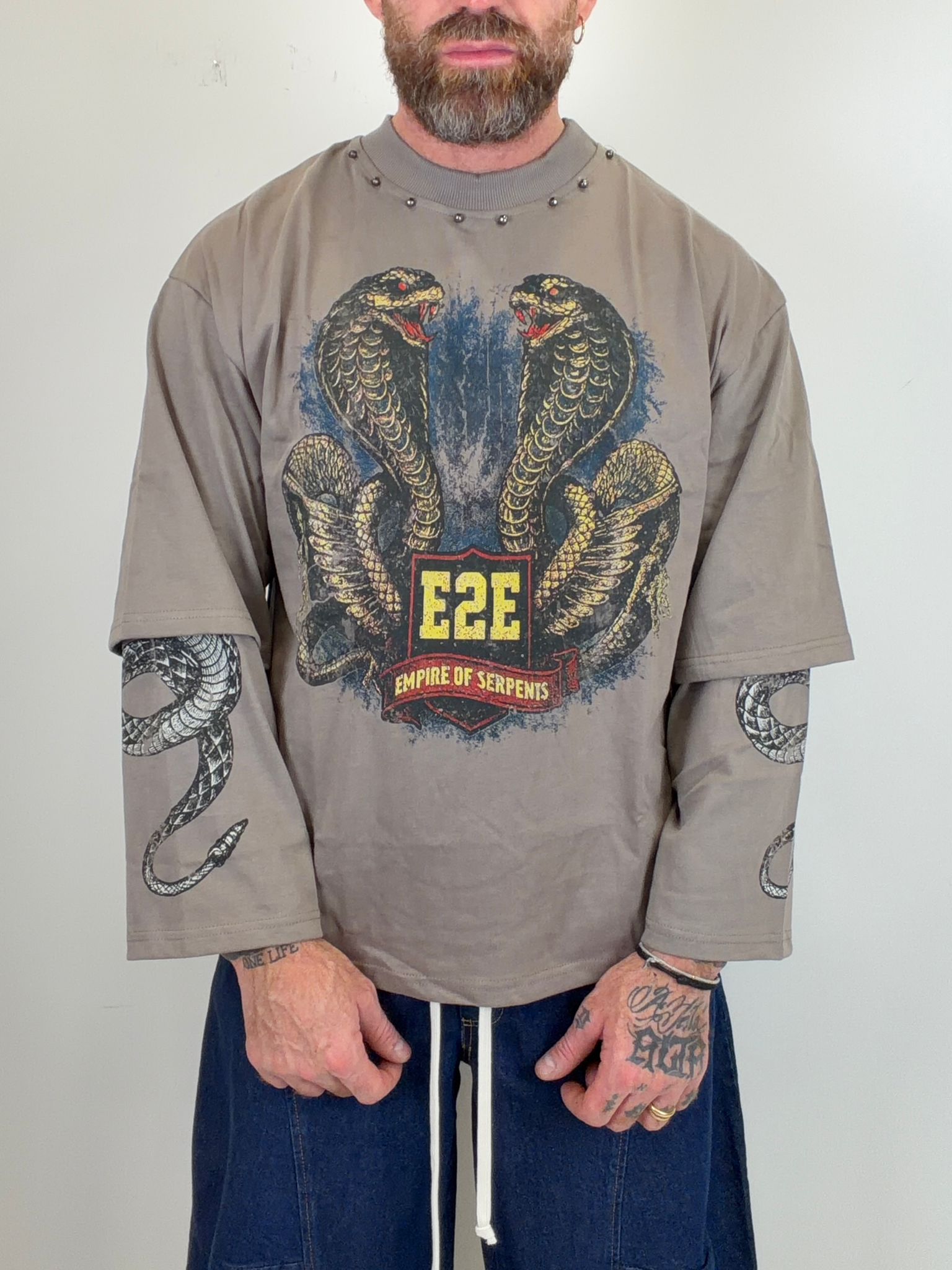 Shirt long sleeve double empire