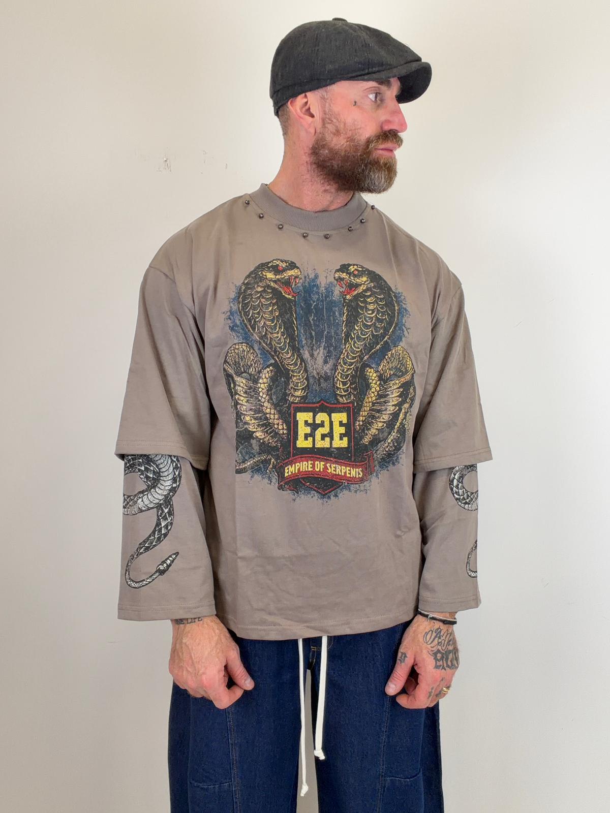 Shirt long sleeve double empire