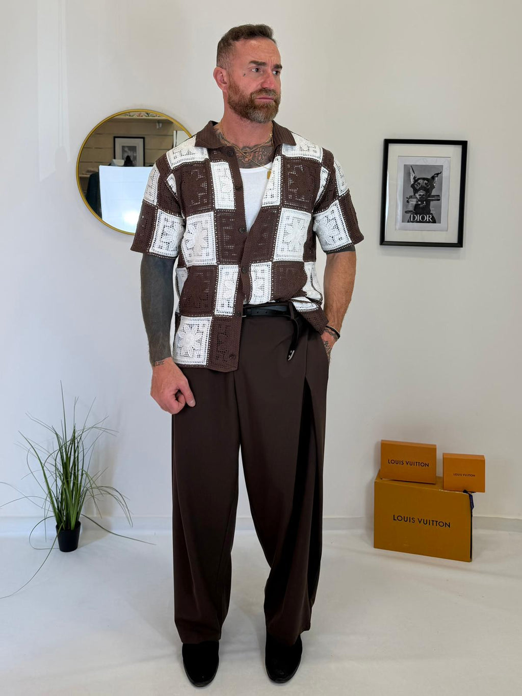 Camicia Oversize in pizzo traforato