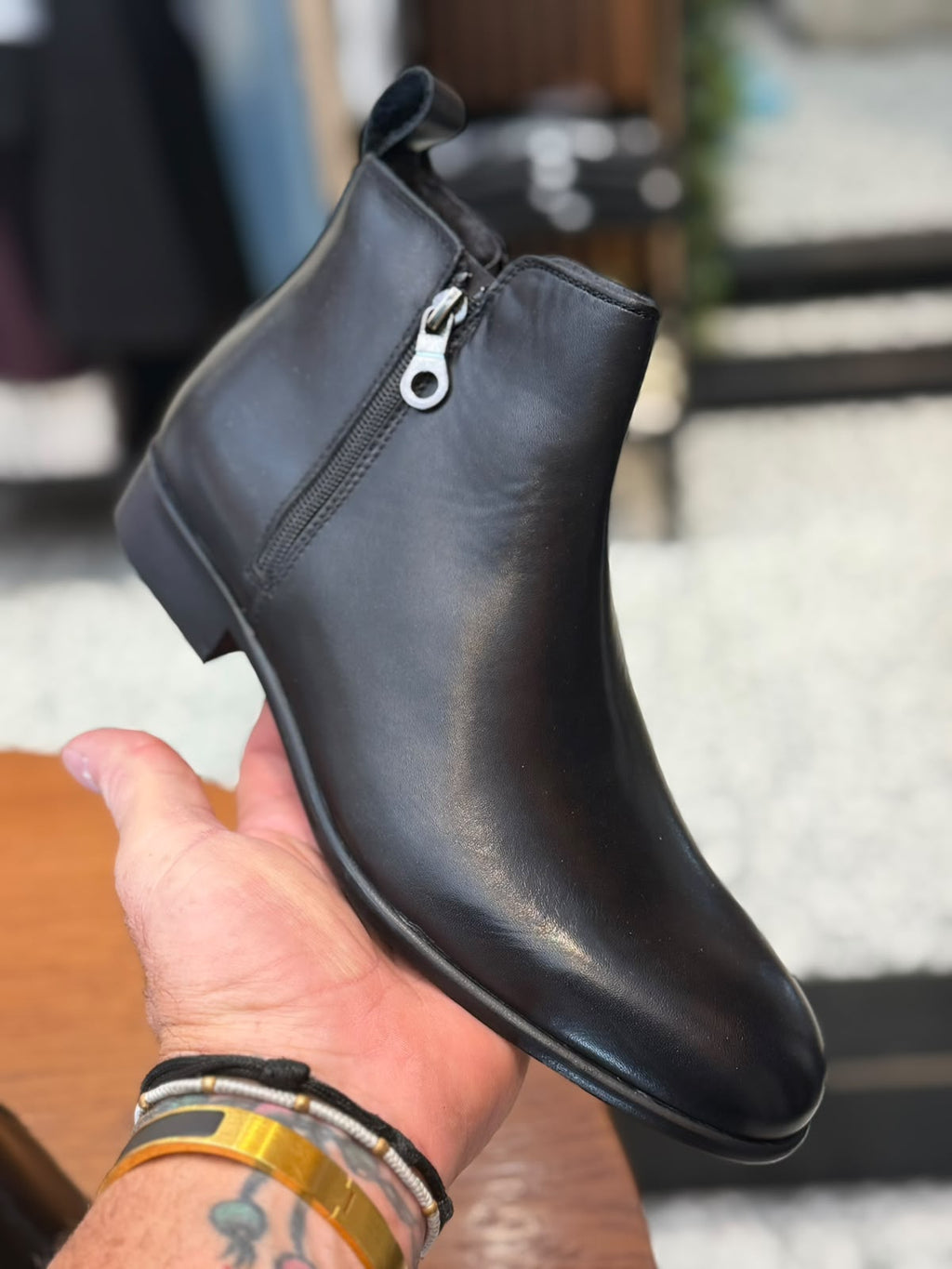 Stivale doppia zip Vera Pelle