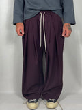Pantalone Laces Pence nero con coulisse e pince frontali