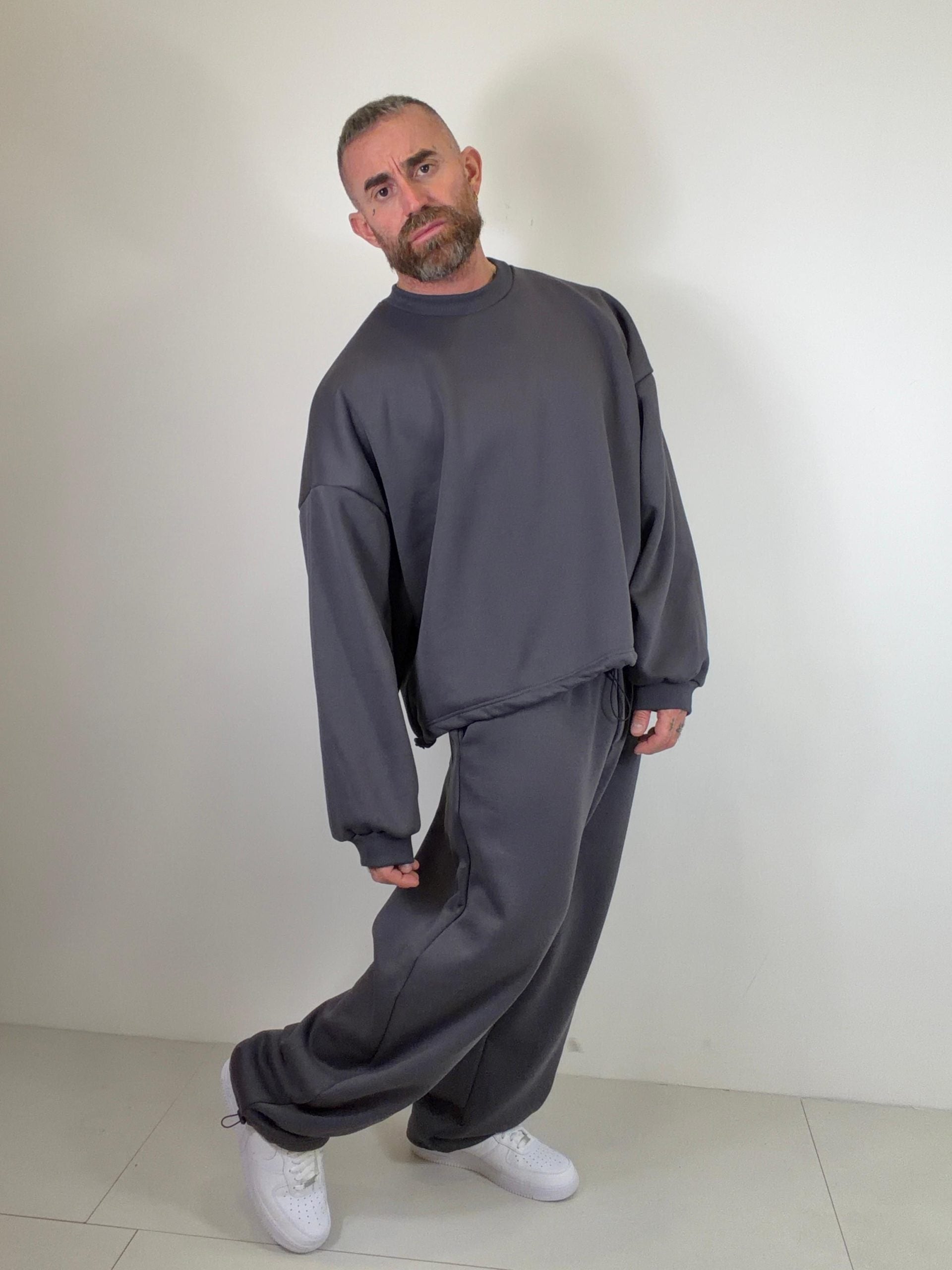 Tuta big over piombo